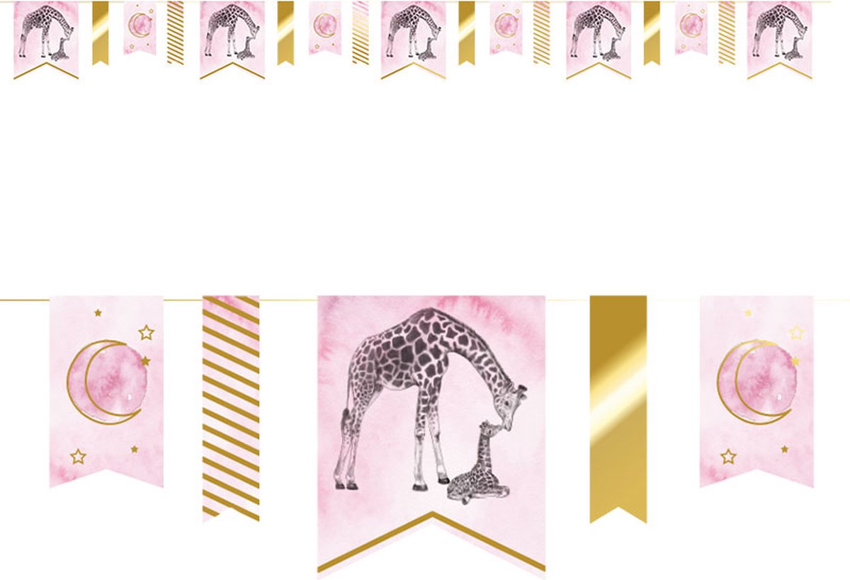 Vaantjes slinger baby safari pink (4 meter)