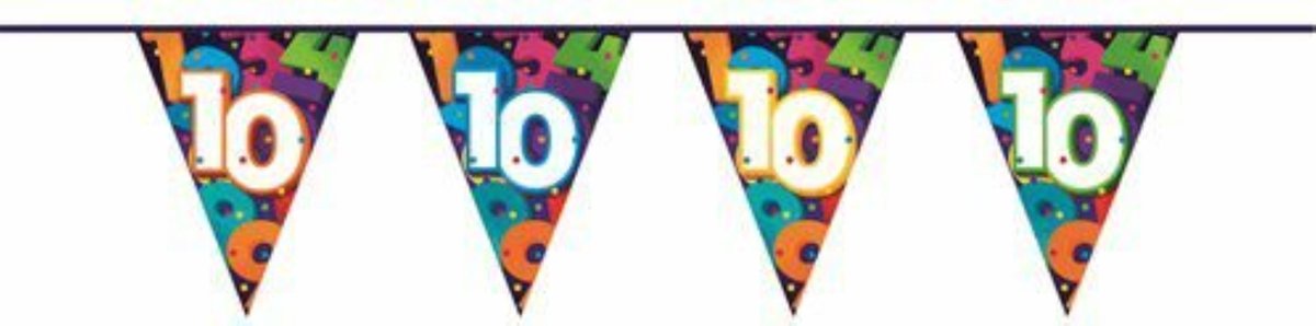 Vlaggenlijn Cijfers 10 jaar - 10 meter