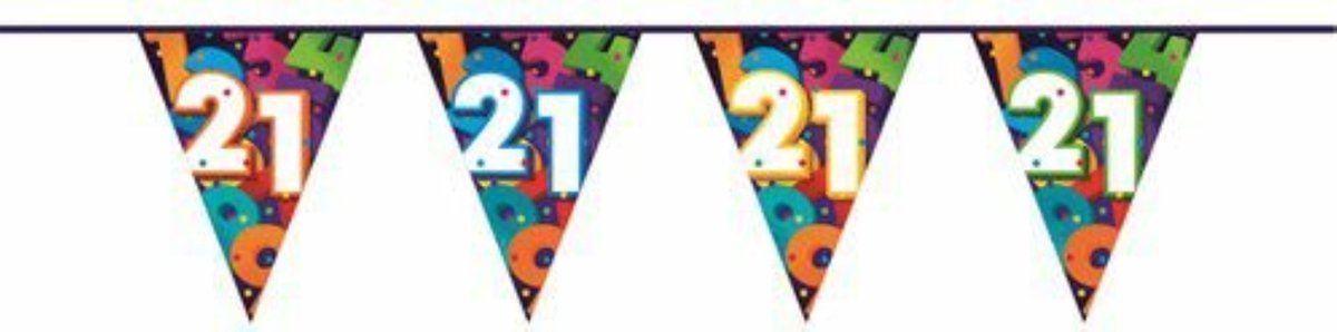 Vlaggenlijn Cijfers 21 jaar - 10 meter