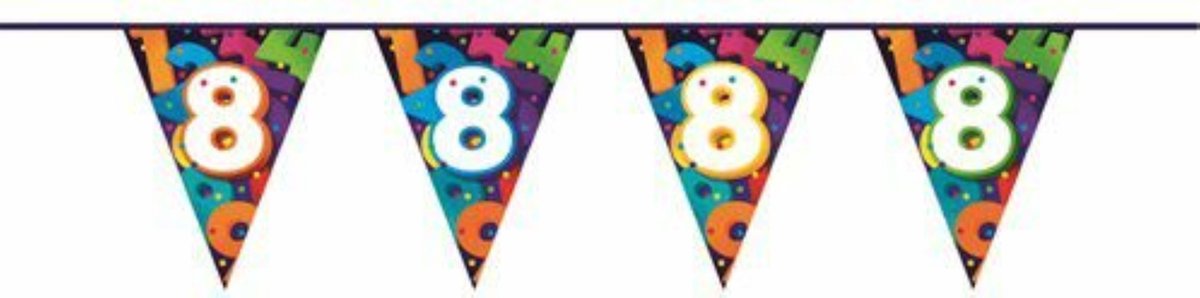 Vlaggenlijn Cijfers 8 jaar - 10 meter