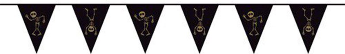 Vlaggenlijn Halloween Skull (10 m) - Halloween - Halloween Decoratie - Halloween Versiering