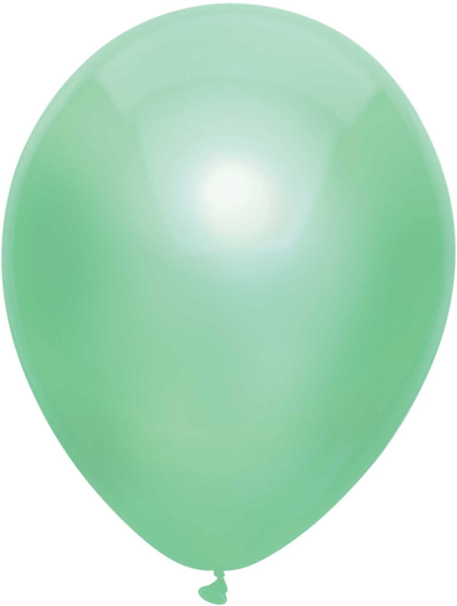 Haza Original Ballonnen Metallic Mint 10 Stuks