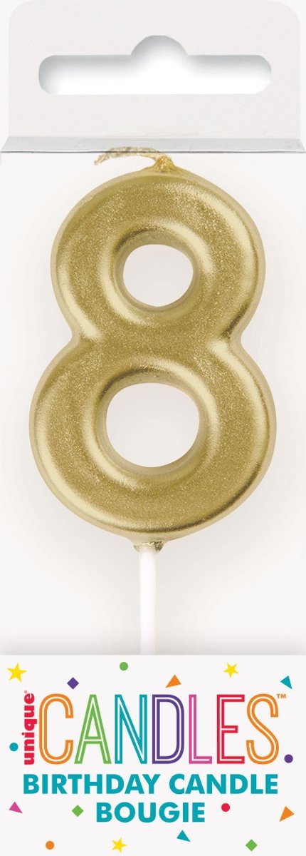 Haza Original Cijferkaars 8 Goud 6 Cm