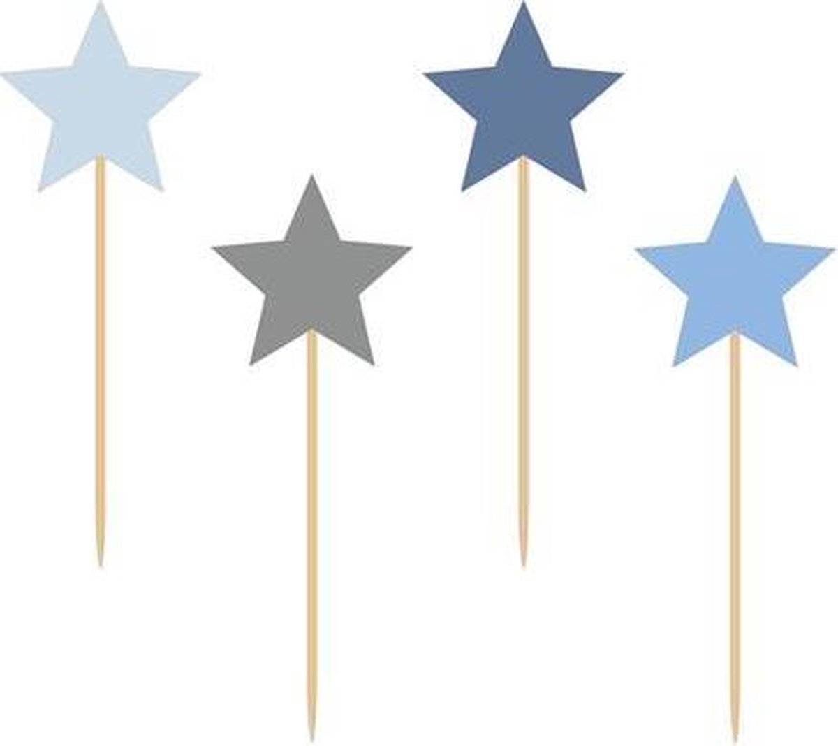 Haza Original  s Ster Hout/papier Blauw 8 Stuks