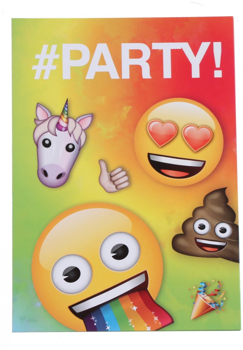 Haza Original Uitnodiging Regenboog Emoji 8 Stuks
