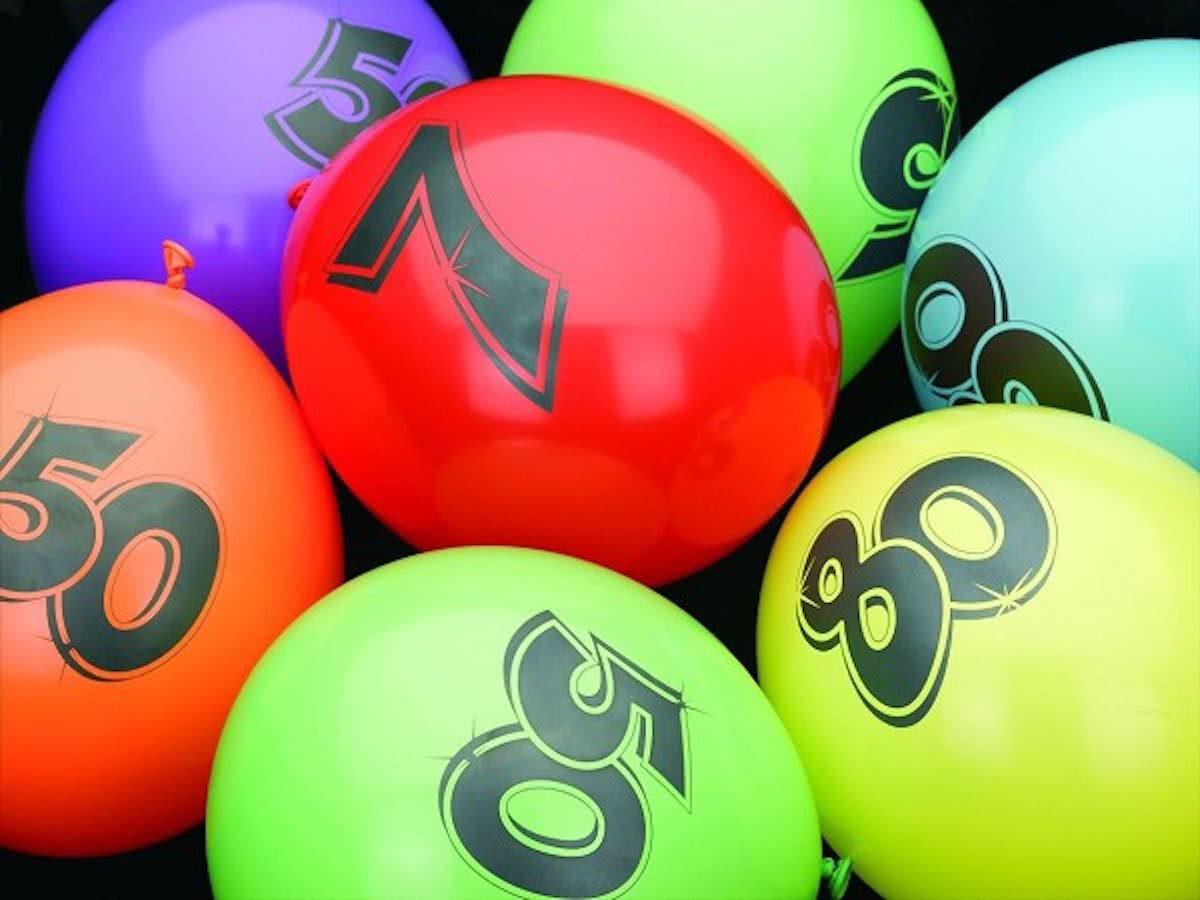 Ballonnen  3 jaar - 6 stuks - assorti kleuren