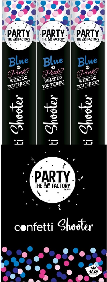 Confetti Shooter Gender Reveal Blauw - 40 cm