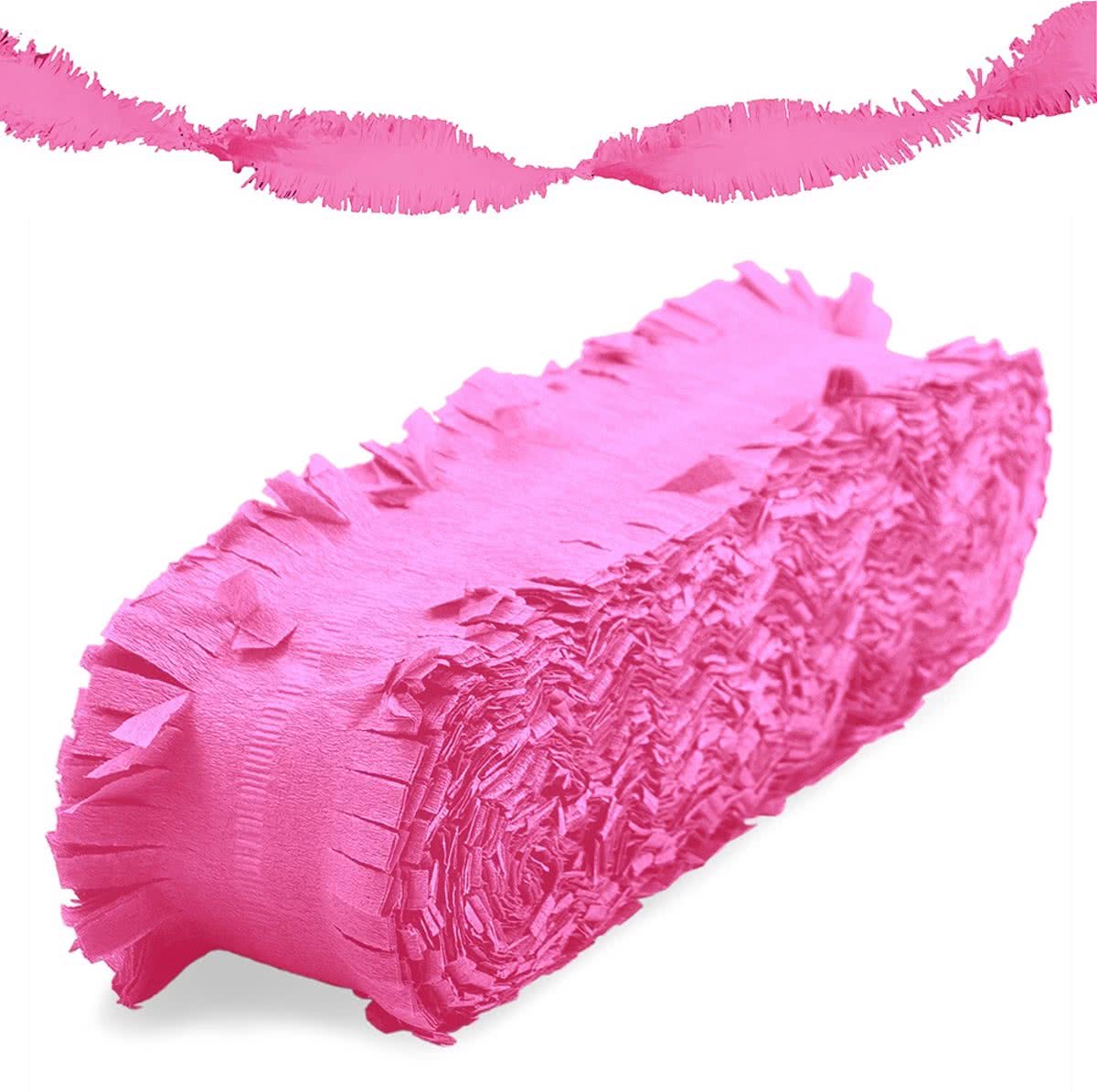 Crepeguirlande 24 meter rose
