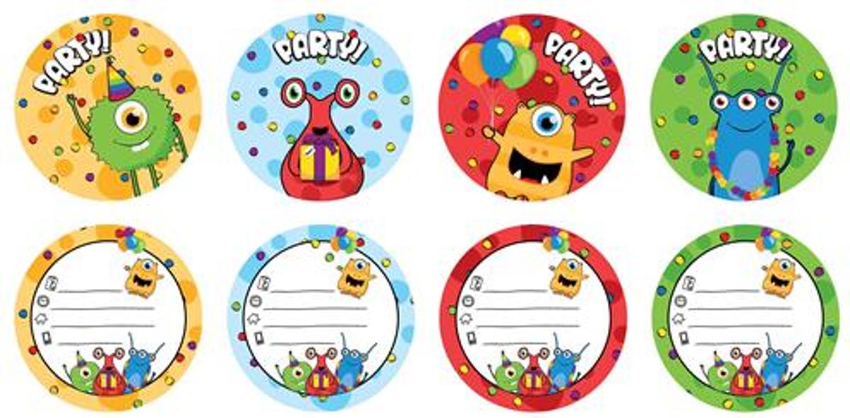 Monster party uitnodigingen