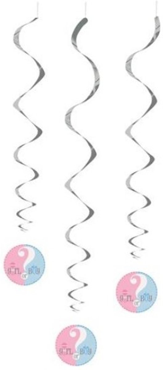 Swirls Gender reveal 3stks