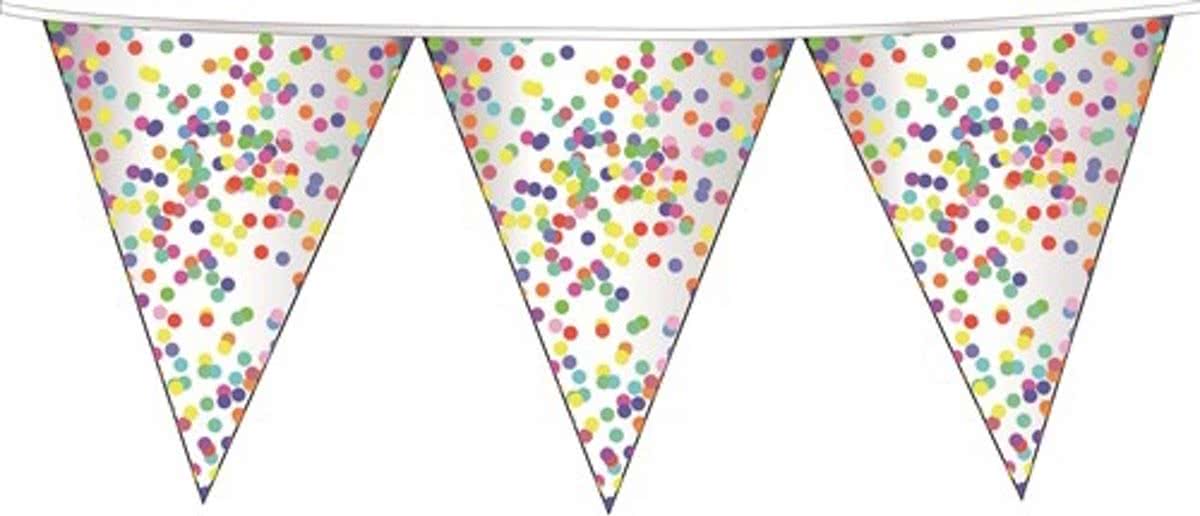 Vlaggenlijn Confetti 6 meter