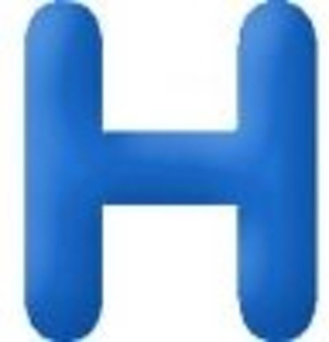funtext letter H blauw