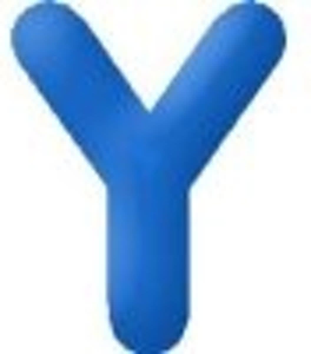 funtext letter Y blauw