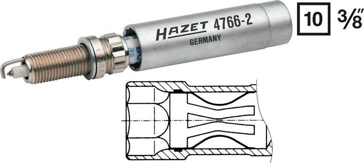 Hazet 4766-2 Bougiesleutel