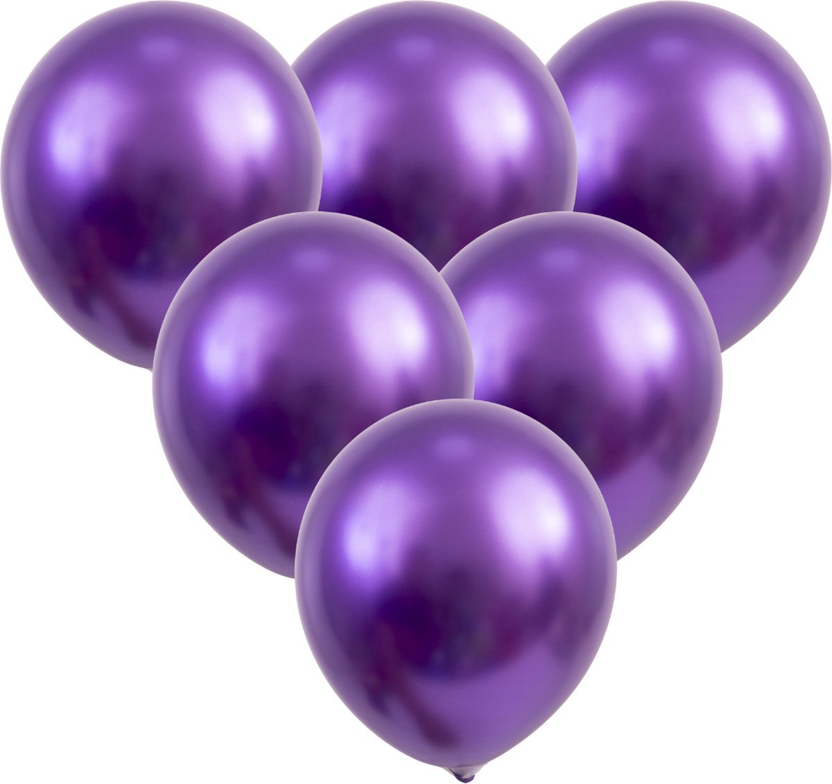 *** 10 x Metallic Paars Feest Ballonnen - Set van 10 - Versiering - Partijtje - van Heble® ***