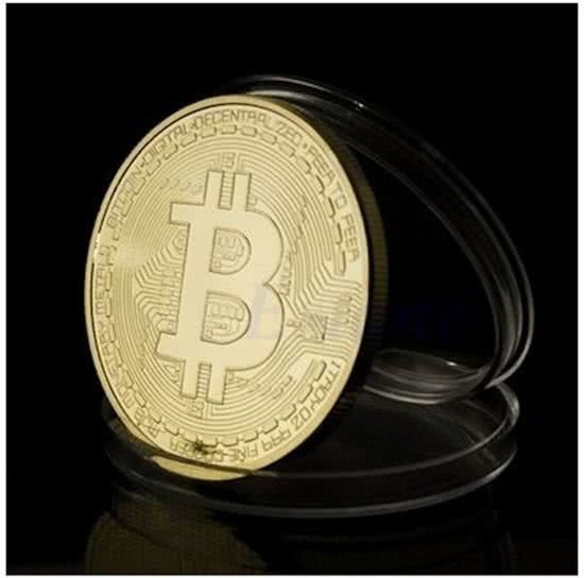 Bitcoin Munt - Goud Kleur - 2 st - Heble