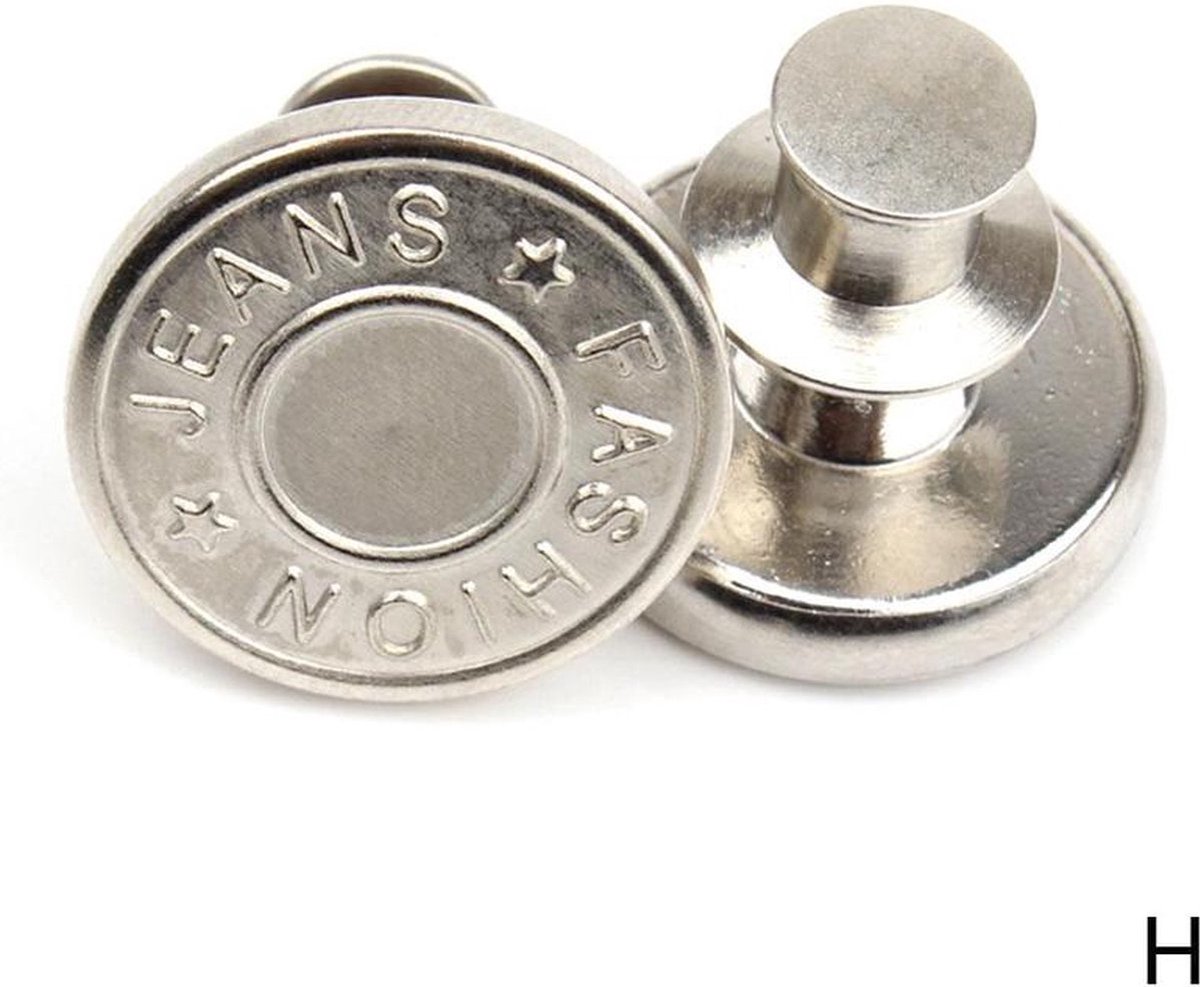 *** 4x Jeansknoop - Broeksknoop - Verstelbaar - Herbruikbaar - Groter of Kleiner - Broekmaat Aanpassen - van   ***