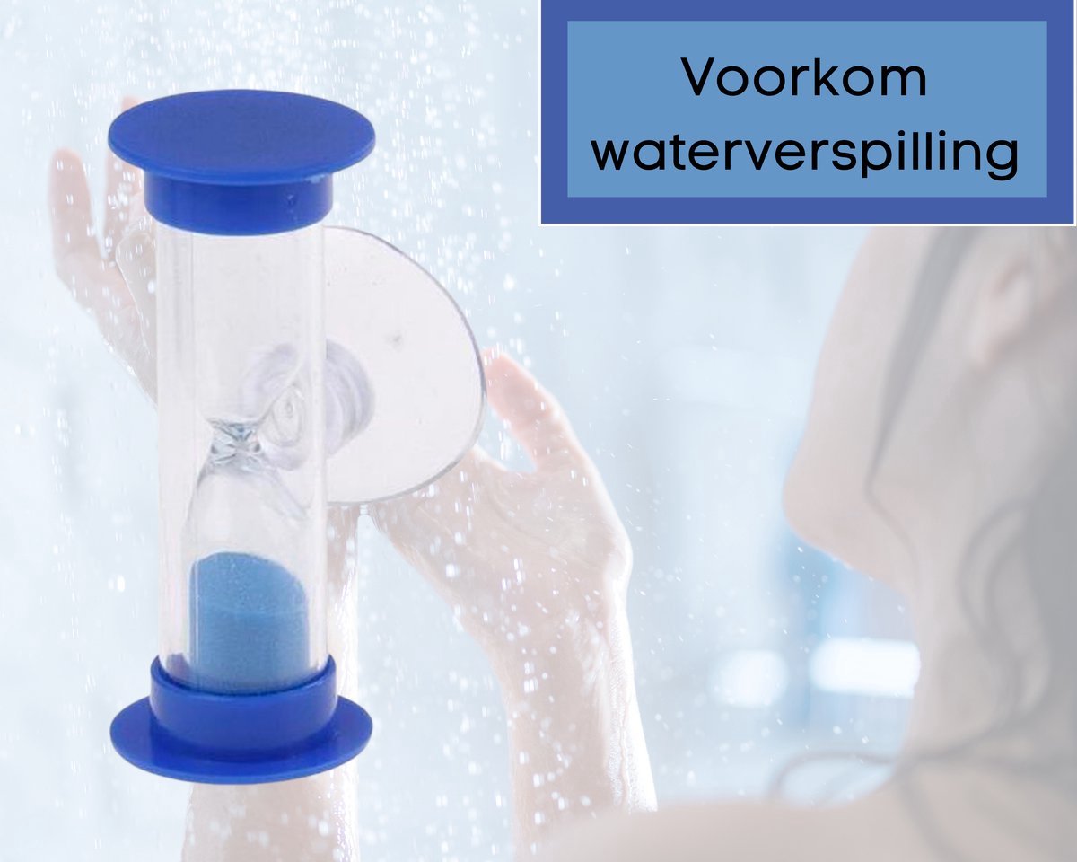 *** Douche   met Zuignap - Tandenpoetsen - Badkamer - Doucheklok - Timer - Waterbesparend - van   ***