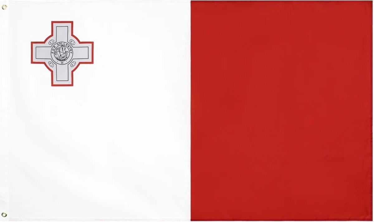 *** Grote Maltese Vlag 90x150cm - Vlag Malta - van Heble® ***