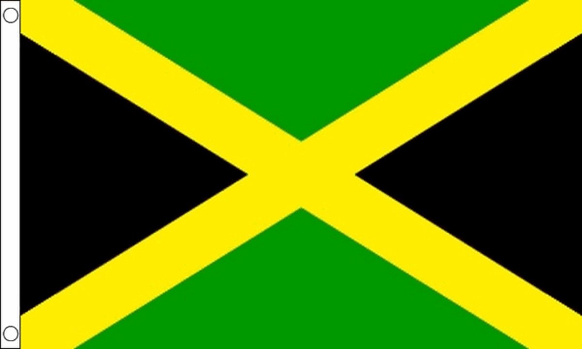 *** Jamaica Vlag 90x150cm - Spain Flag - Drapeau Jamaica - van Heble® ***