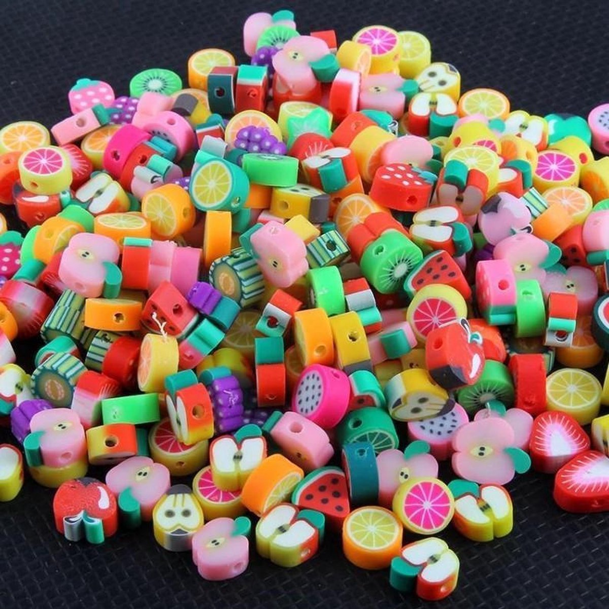 *** Kralen Fruit Kleikralen - Figuurkralen - Knutselen - Ketting Maken - van Heble® ***