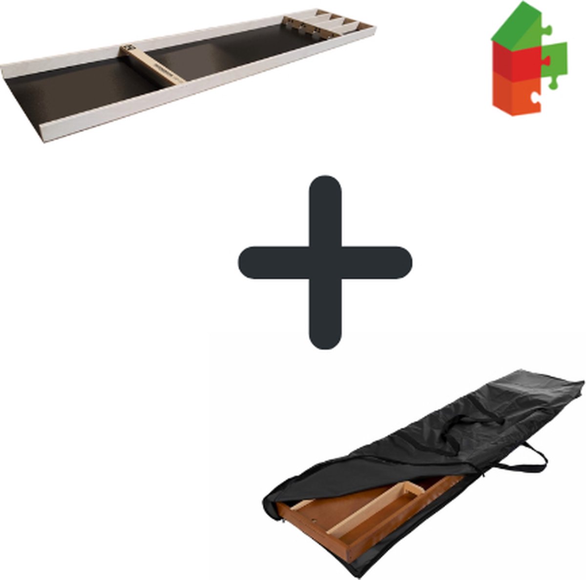 Sjoelbak Heemskerk HS-10 + Sjoelbak Hoes Zwart image