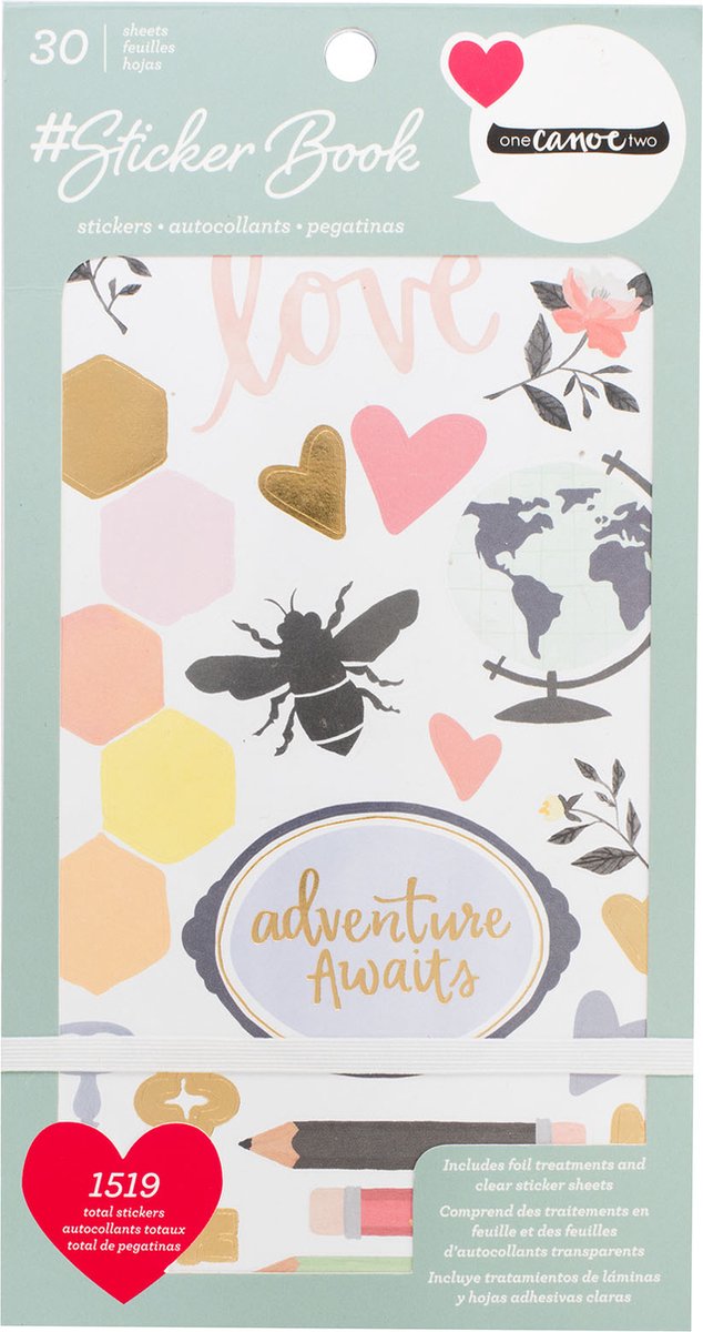 Heidi Swapp sticker book x30 gold foil 1canoe2