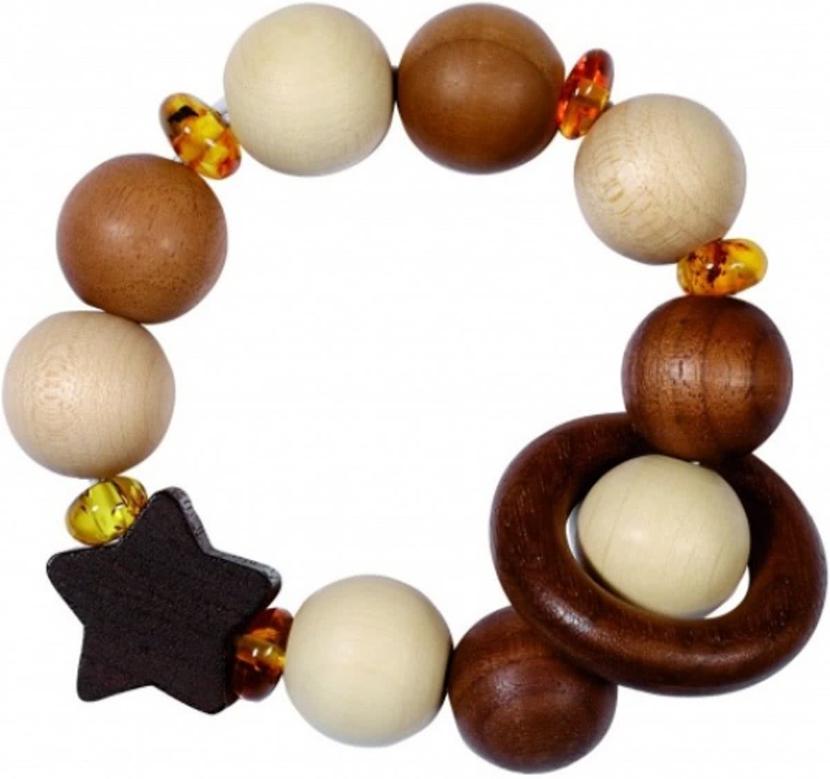   Bijtring: STER in AMBER diam.10cm, met elastiek