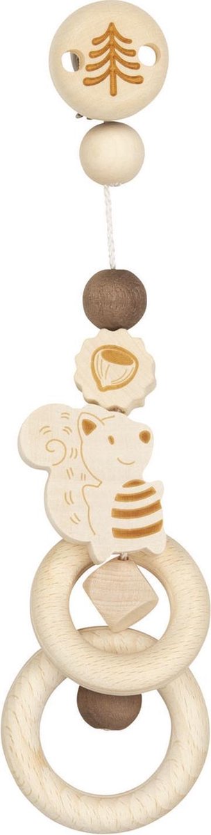 Heimess houten babyspeeltje - clip eekhoorn FSC 100% bruin.