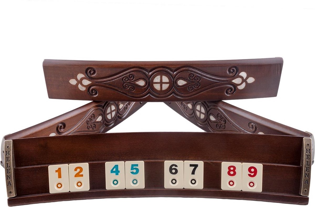 Handgemaakte Ovale Rummy Speelset - Okey - Luxe uitgave - Inclusief Tas - Rummi