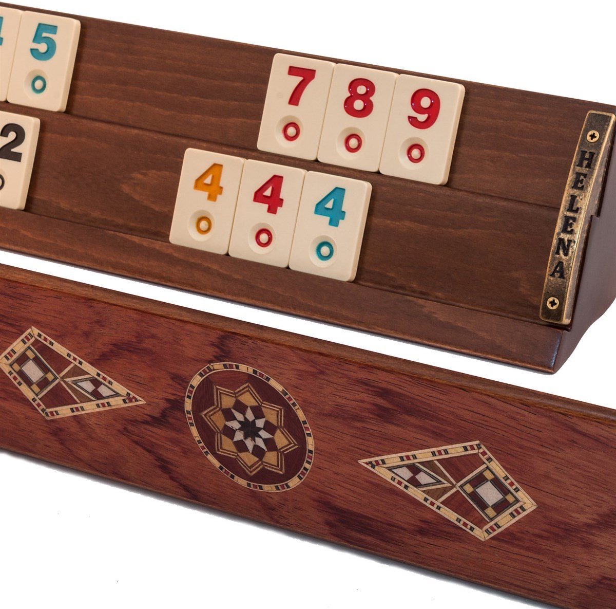 Handgemaakte Rummy Speelset - Okey takimi - 100% Hout - Luxe uitgave - Inclusief tas - Rummi - Bordspel - Okey Takimi