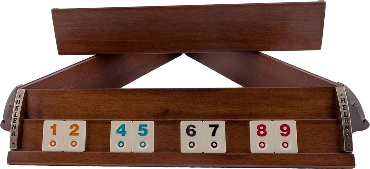 Handgemaakte rummy speelset - Okey - 100% Hout - Luxe uitgave - Inclusief tas - Rummi