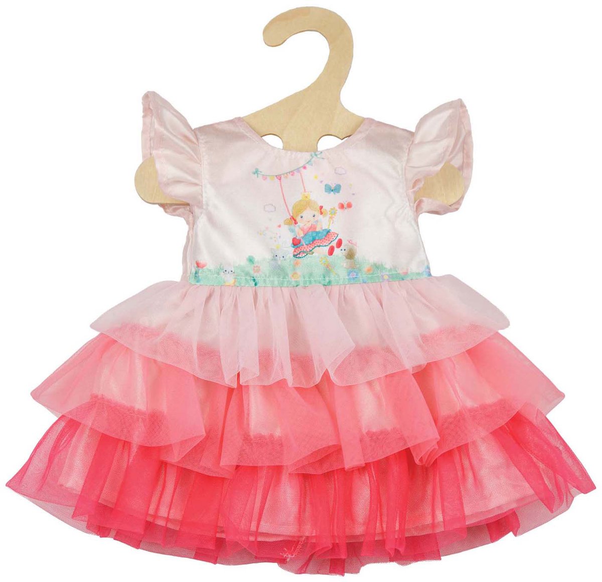 Heless poppenjurk prinses Emily met kroon en tas 28-35 cm.