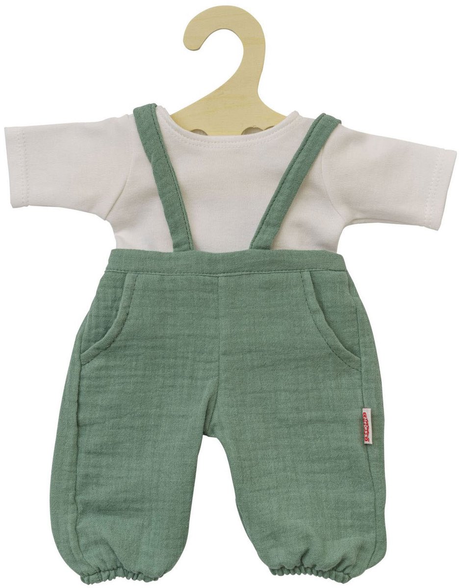 Poppen-tuinbroek Groen, 28-35 cm (past bij Paolo Reina Gordi-pop)