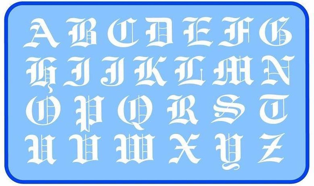 Lettersjabloon old english H28