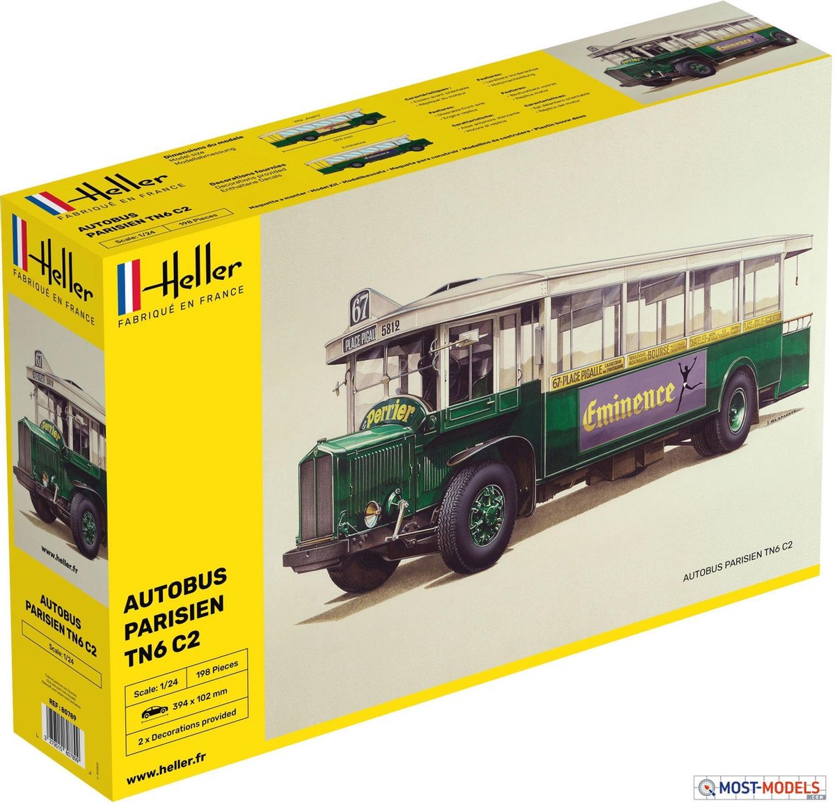 Autobus TN6 C2 modelbouwpakket Heller schaal 1:24