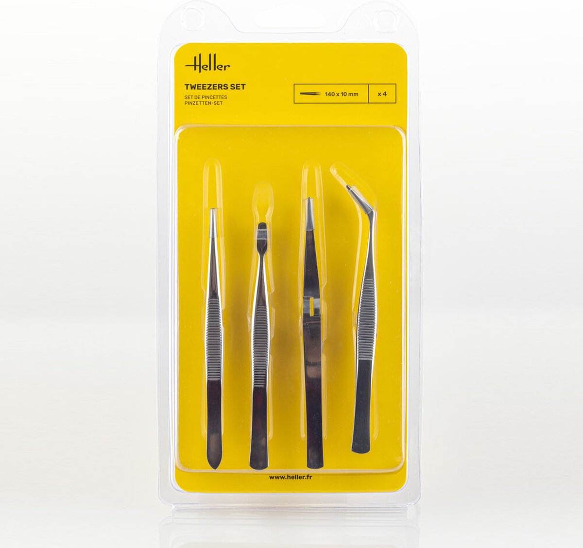 Heller Hobbypincet - 99023 Hobby Pincettenset - 4 stuks Gereedschap
