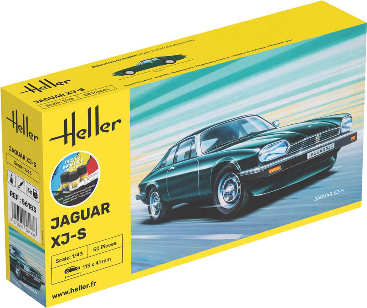 Heller Modelbouwpakket Auto - 56183 Jaguar XJ-S - Auto - Starter Kit Plastic - 1:43 -