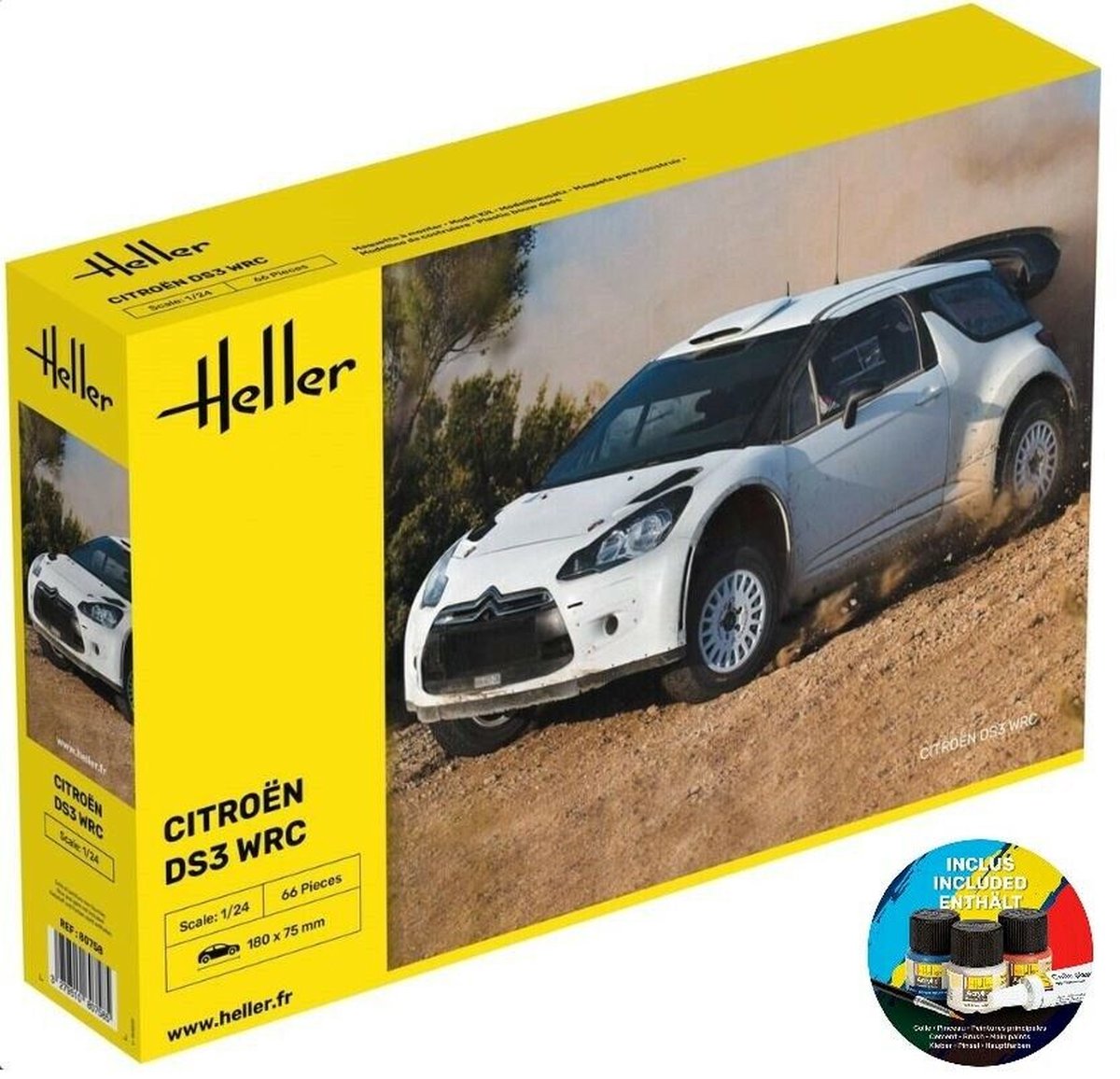 Heller Modelbouwpakket Militaire voertuigen - 56758 Citroen DS3 WRC Rallye Auto - Starter Kit Plastic - 1:24 -