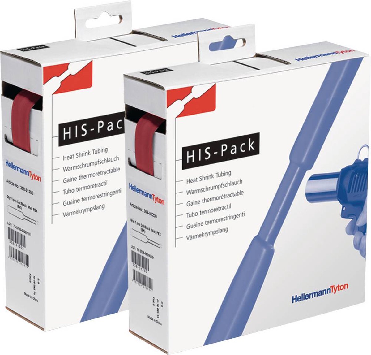 HellermannTyton 300-31272 Krimpkous zonder lijm Rood 12.70 mm 6.40 mm Krimpverhouding:2:1 5 m