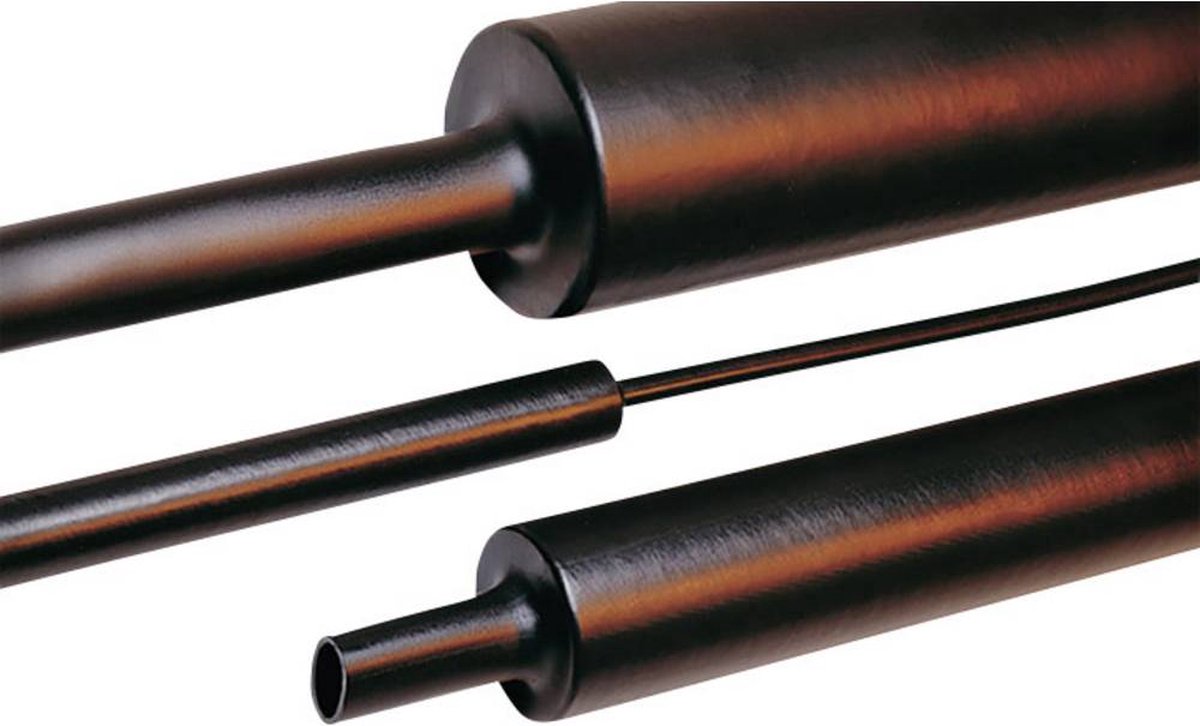 HellermannTyton 323-10400 Krimpkous zonder lijm Zwart 40 mm 12 mm Krimpverhouding:4:1 1 m