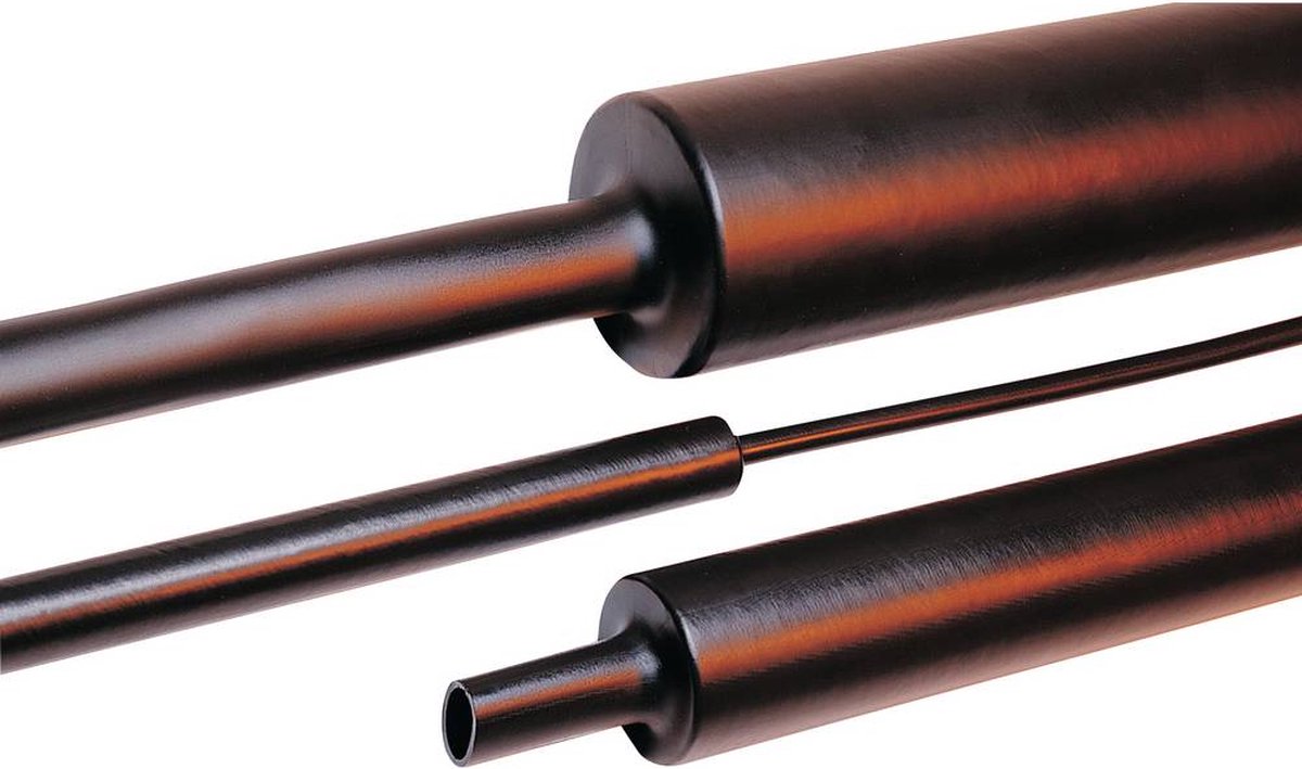 HellermannTyton 323-50750 Krimpkous met lijm Zwart 75 mm 22 mm Krimpverhouding:4:1 1 m