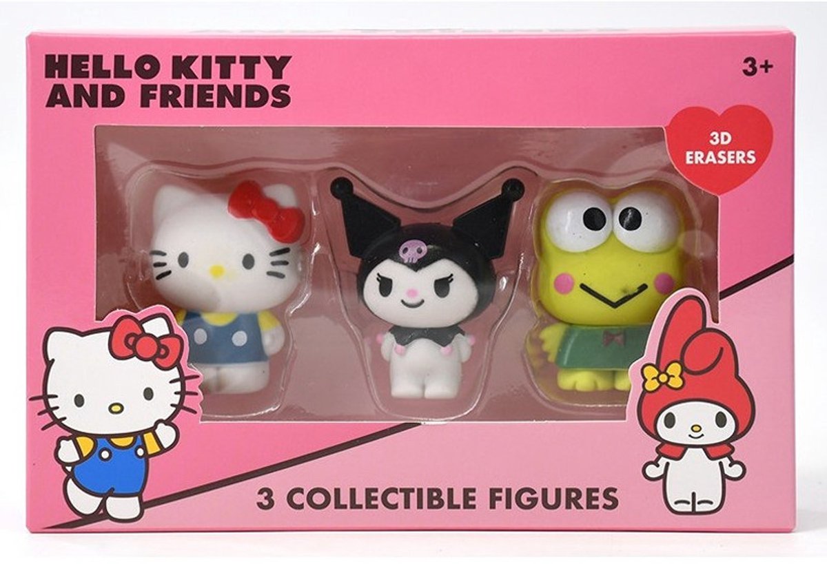 HELLO KITTY 3 COLLECTIBLE FIGURES (45MM)