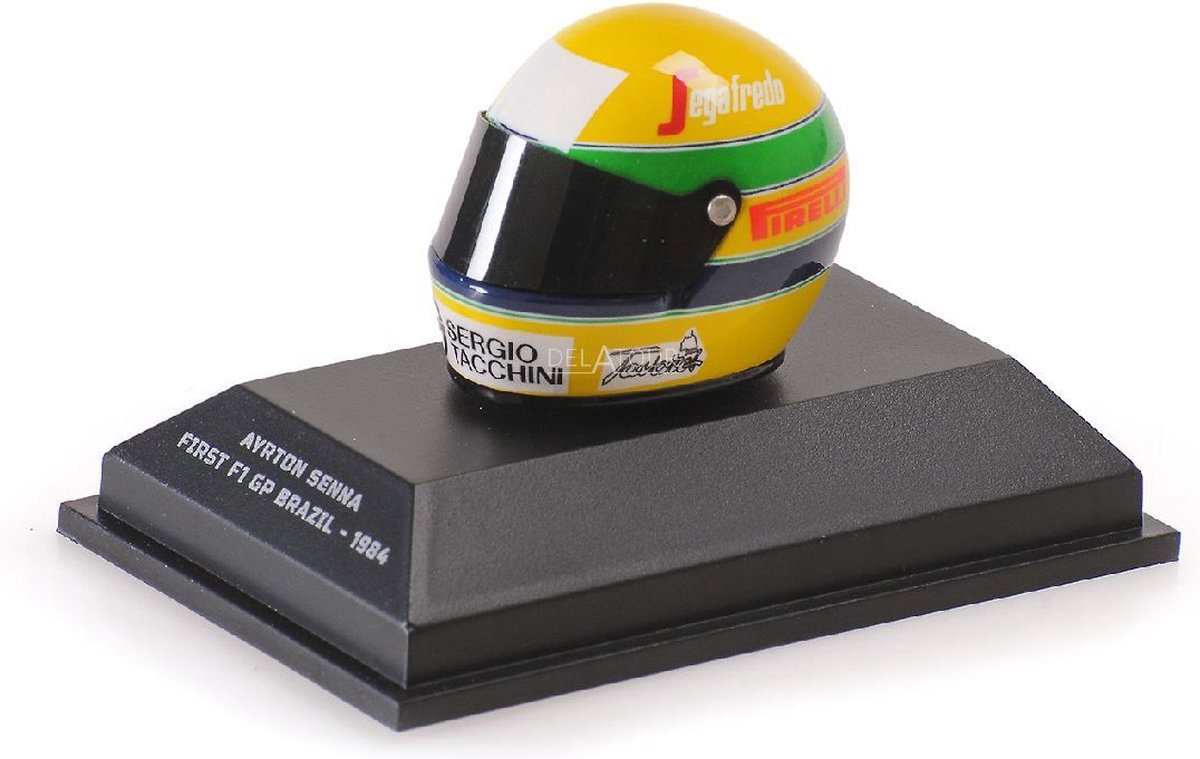 Helm Ayrton Senna First F1 GP Brazil 1984 - 1:8 - Minichamps
