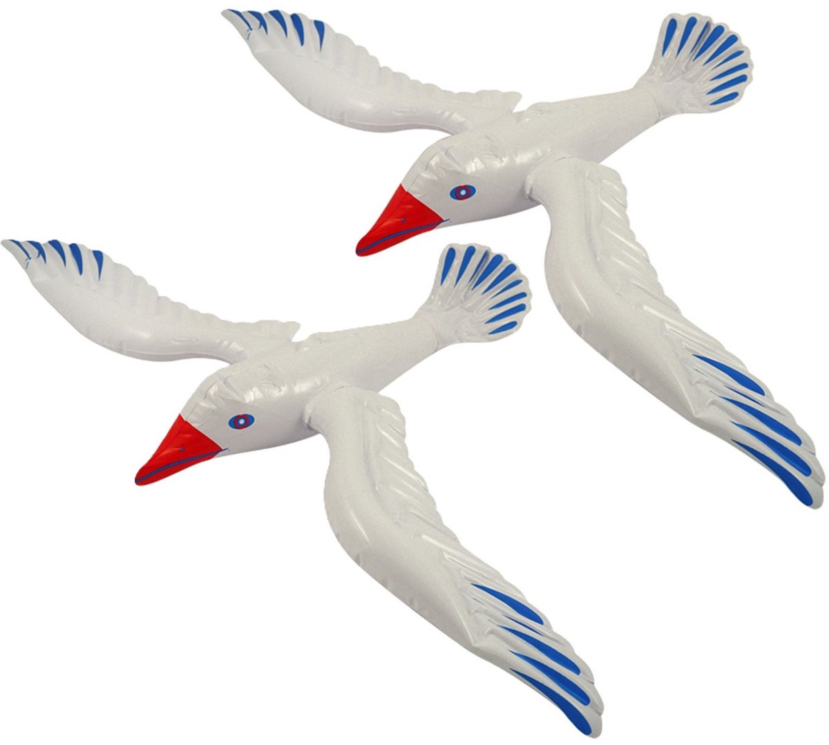 Henbrandt Opblaasbare meeuw vogel - 2x - 67 cm - Zeevogels - Maritieme decoraties