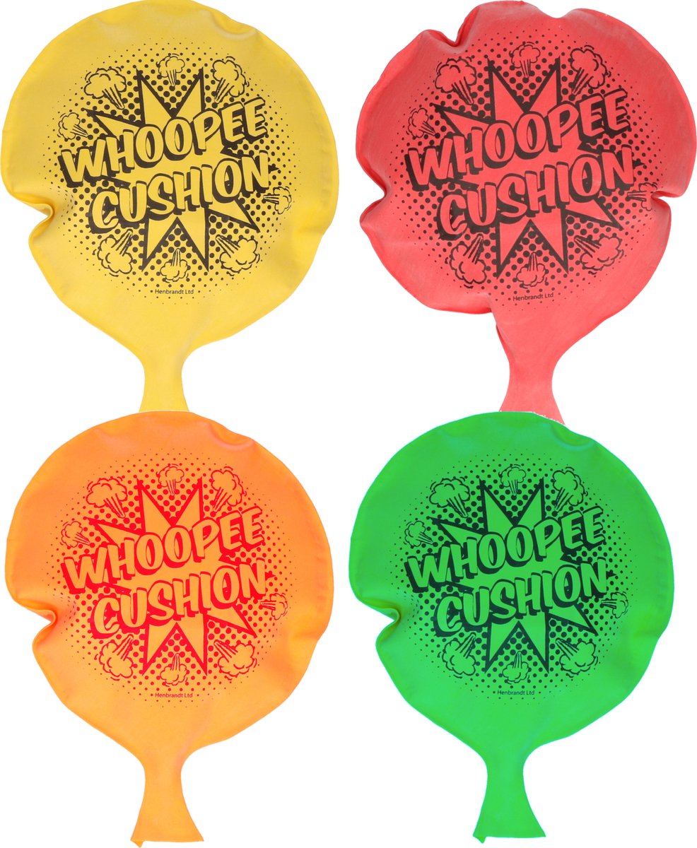 Set van 3x stuks fopartikelen Scheten laten - scheetkussen/scheetzakje van 16 cm - 1 April grappen feestartikelen