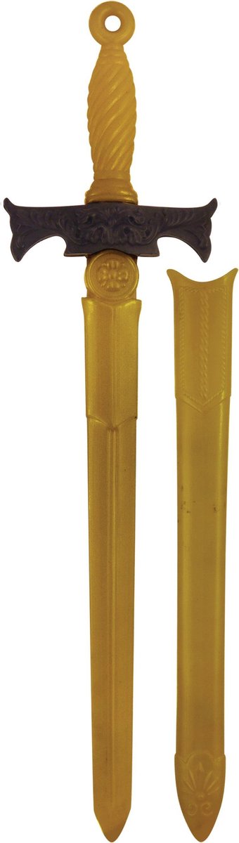 Speelgoed ridder verkleed zwaard brons 66 cm - Middeleeuwse verkleedaccessoires