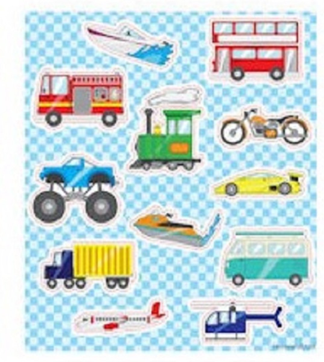 Stickervel voertuigen stickers 10x