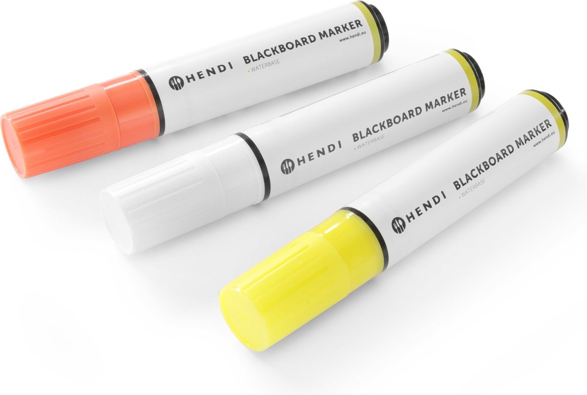 Hendi Krijtstiften met Platte Brede Punt 15mm ( Set van 3 )