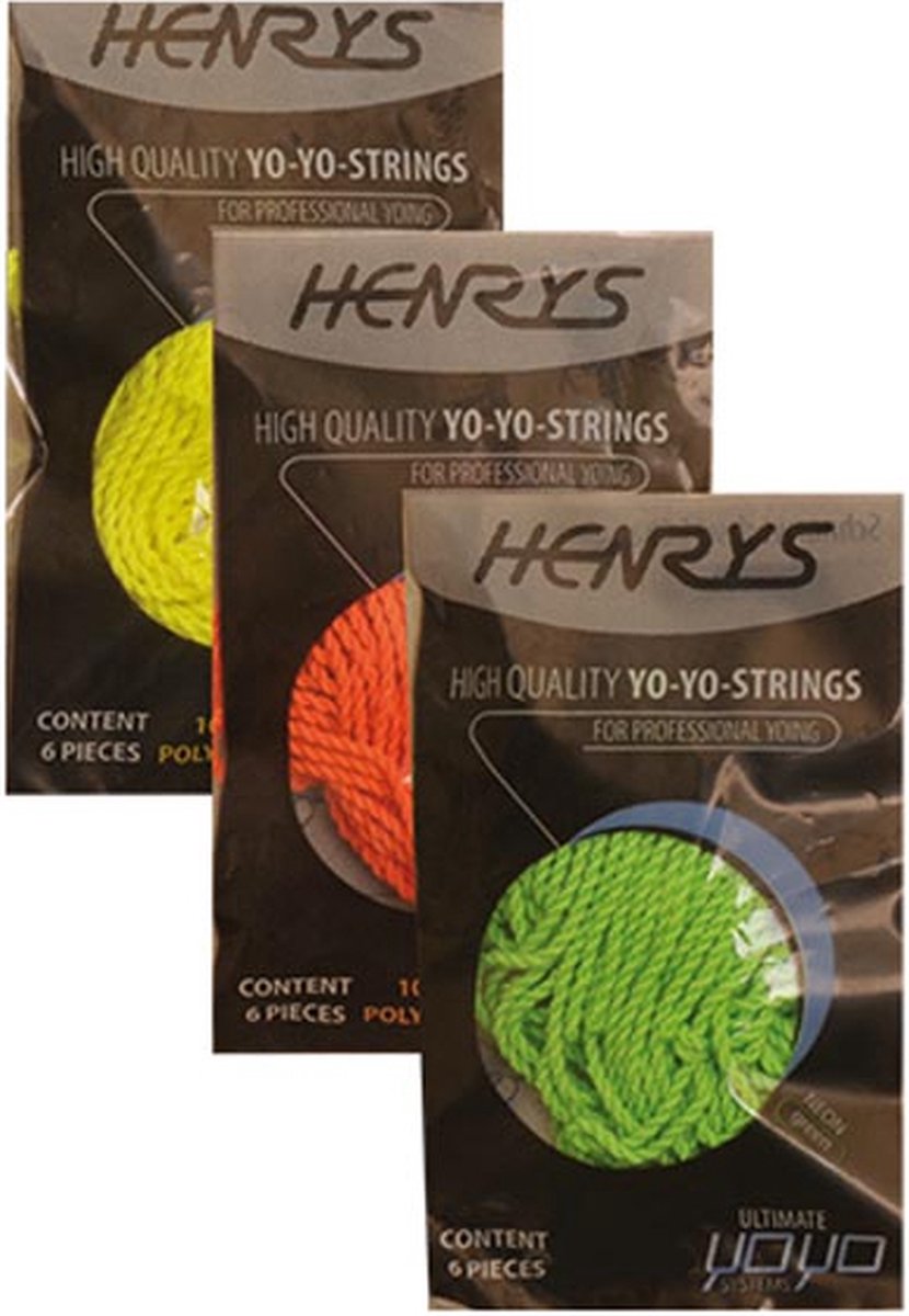 Henrys jojotouw fluor oranje 6 stuks